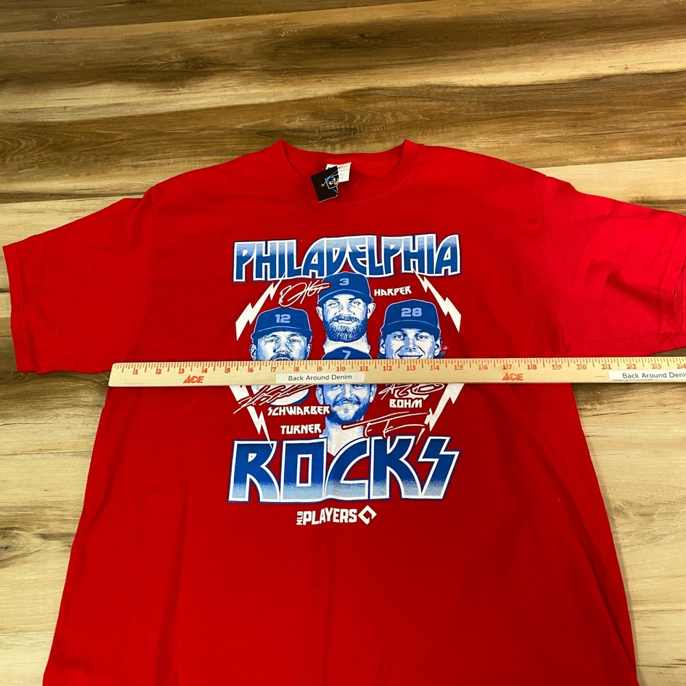Philadelphia Phillies T Shirt Mens Large Harper Schwarber Turner Bohm Graphic - Picture 6 of 7